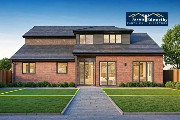 Home extension focusing on boundary line Congleton